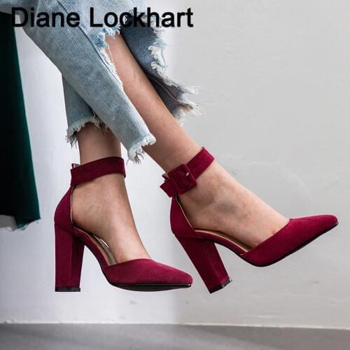 Fashion Ladies High Heels Female Zapatos Mujer Pointed Toe Pumps Women Shoes Woman Party Ankle Strap Pumps Summer Sandals
