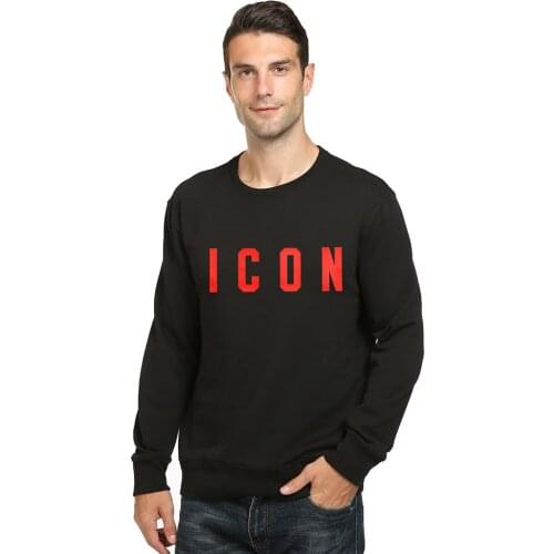 Winter style dsq thick Mens Hoodie 100% cotton casual long sleeve Unisex hoody warm letter black Hoodie sweatshirt for men