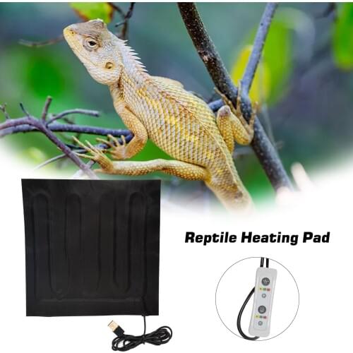 Reptile Heating Pad Adjustable Electric Cushion For Small Pet Snake Lizard Foot Clothes Bed Heating Mat Tempreture Adjustable