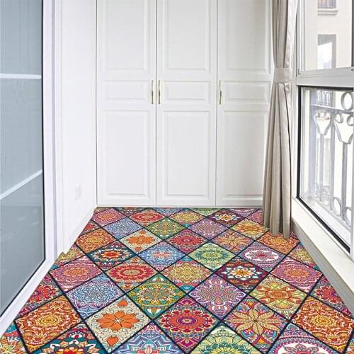 Moroccan Church Glass Style Matte Tiles Wall Sticker Transfers Covers For Kitchen Bathroom Corridor Home Decor Floor Wallpaper