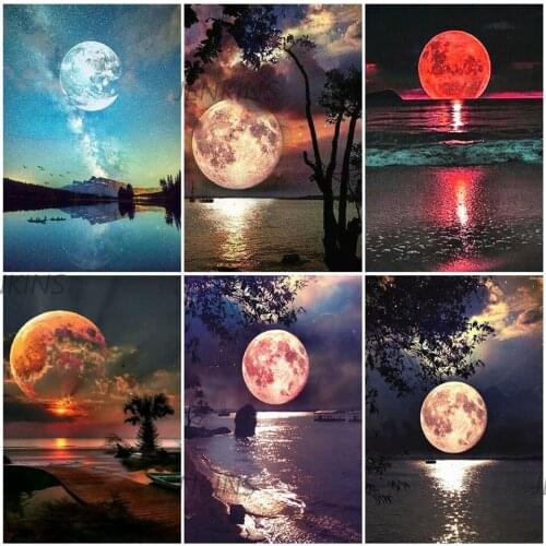 Wall Art Moon Landscape Jenkins Canvas Painting Posters and Prints Decoration Pictures Unique Gift for Living Room Home Decor