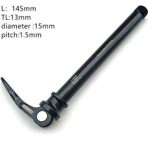 Newest aluminium alloy Mountain bike quick release QR 15mm*1.5mm thru axle MTB bicycle skewers use for 100mm Thru Axle forks