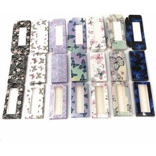 Wholesale Custom logo lashes box soft paper eyelashes packaging for 5D mink eyelashes paper box with tray