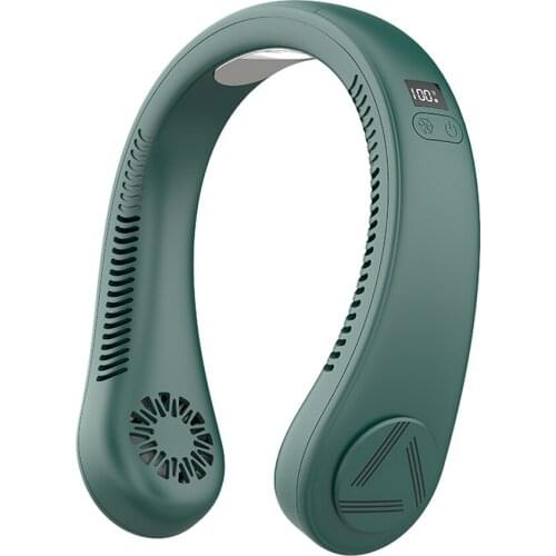 Portable USB Hanging Neck Fan New Style Refrigerator without Leaf Fan Summer Lazy Fan Cooling Equipment