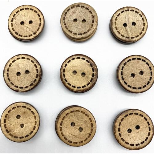 New13mm/15mm/20mm Coconut Wood Button Clothing Accessoriesfor Wedding Decor Sewing Accessories