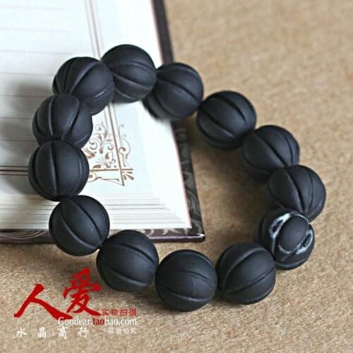 With track number Natural Health Black Bian Stone Needle Bracelet Lotus Bracelet treat hair loss,gastrointestinal disease free
