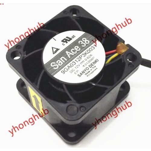 SANYO DENKI 9GA0312P3K0031 San Ace 38 DC 12V 0.62A 38x38x28mm Server Cooling Fan