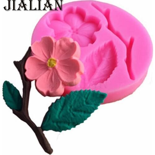 DIY Flowers silicone form mold Plum blossom fondant molds cake decorating tools chocolate sugar art displays T0942