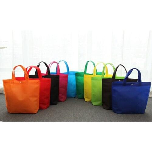 1Pcs Foldable Shopping Bag durable reusable Non-woven Fabric portable Women storage handbag gift shopping trip Storage supplies