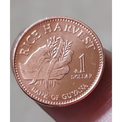 Guyana $ 1 17mm America Coins New Original Coin Unc Commemorative Edition 100% Real
