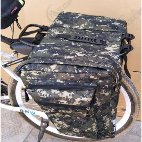Mountain Road Bicycle Cycling Rear Seat Rack Trunk Bag Pack Camo Trunk Bags Cycling Double Side Durable Travel