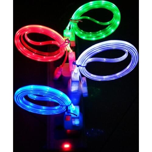 Light LED Charge Data Cable For Samsung Nokia HTC Xiaomi V8 Charge Data Wire Free Shipping