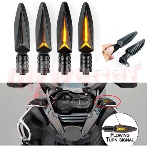 LED Front Brake Turn Light Flowing Water Fit For F700 F800 HP4 S1000R/XR/RR G310R R NineT K1300 R/S C Evolution C600 C650 SporT