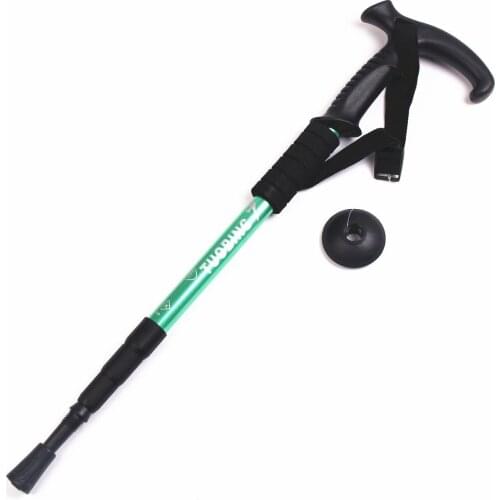 Ultra-light EVA Foam Handle 4 -Section Foldable Canes Aluminum alloy Multifunction Walking Sticks Trekking Pole Alpenstock