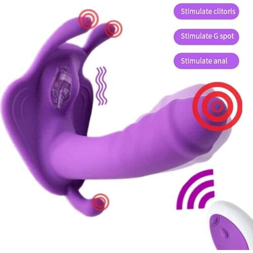 Wear Dildo Butterfly Vibrator Sex Toy for Women Orgasm Masturbator G Spot Massager Clit Stimulate Remote Control Dildo Vibrators