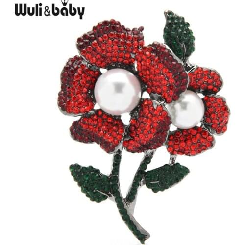 Wuli&baby Flower Brooches For Clothes
