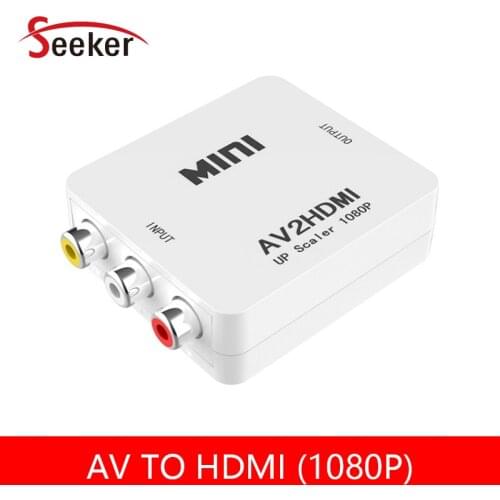 10pcs/lot Mini AV RCA to HDMI Video Converter Adapter AV to HDMI Converter Full HD 720 1080p UP Scaler AV2HDMI for HDTV Standar