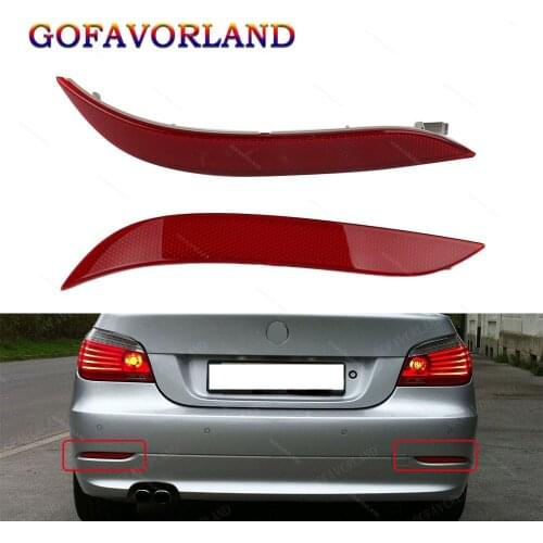 63146915039 63146915040 Pair Rear Left Right Bumper Reflector Light For BMW 5 Series E60 525i 528i 530i 535i 545i 2003-2007