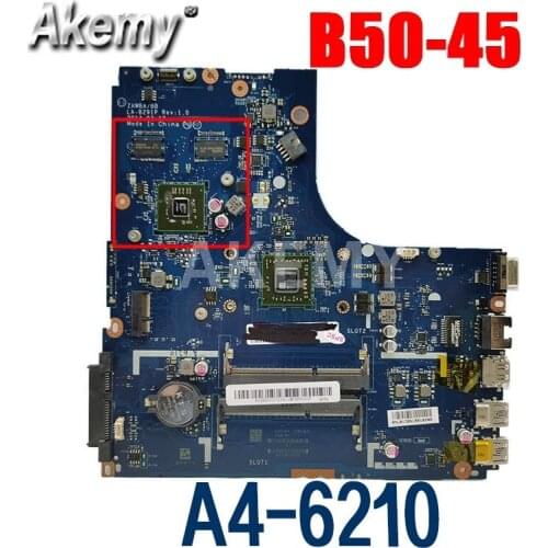 Akemy BRAND NEW. B50-45 MAINBOARD.ZAWBB LA-B291P FOR LENOVO B50-45 LAPTOP MOTHERBOARD , A4-6210 PROCESSOR+GPU