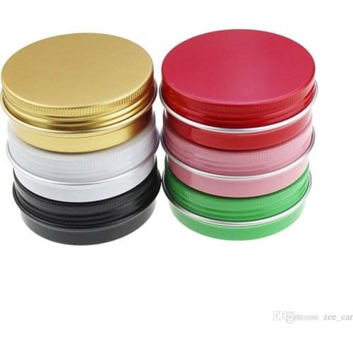 1Oz/30ml 30g Aluminum Tin Jars Cosmetic Sample Metal Tins Empty Container Bulk Round Pot Screw Cap Lid Small Ounce