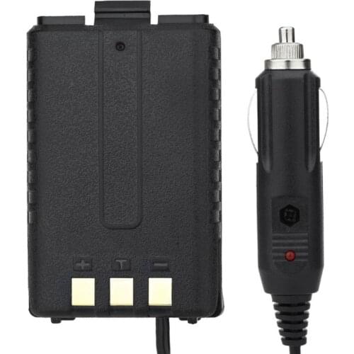 Alloyseed 12V Car Charger For Baofeng Dual Band Radio UV5R 5RA 5RE Walkie Talkie Accessories UV-5R UV-5RA UV-5RE