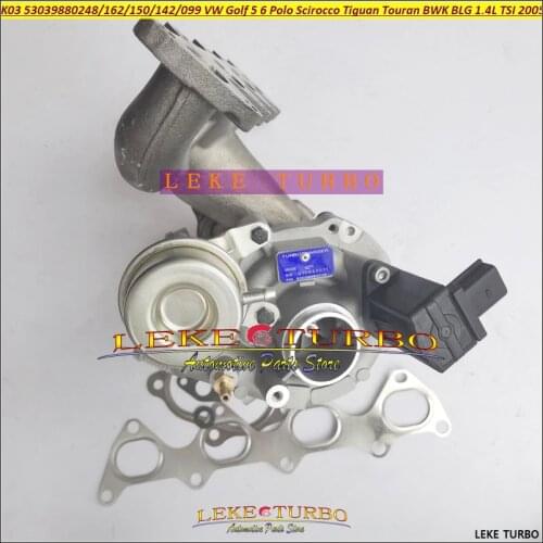 Free Ship K03 53039700248 53039700162 53039700150 53039700099 Turbo For VW Golf 5 6 Polo Scirocco Tiguan Touran BWK BLG 1.4L TSI