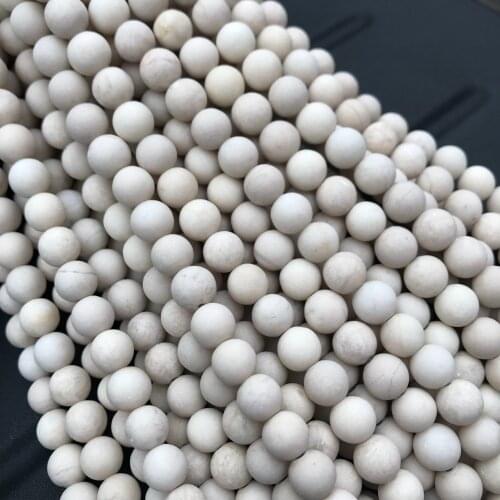 High quality Nature white fossile stone top fashion in US nice gem stone beads Accessories top fashion DIY jewelry beads