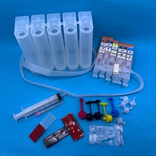 YOTAT CISS Ink Cartridge PGI-580 CLI-581 PGI580 PGI-580XXL for Canon PIXMA TR7550 TR8550 TS6150 TS6151 TS6250 TS9550