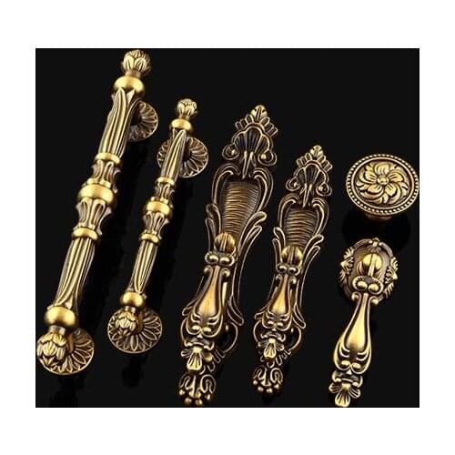 European style door cabinet hardware cabinet handle doorknob American Rural antique drawer small handle single hole