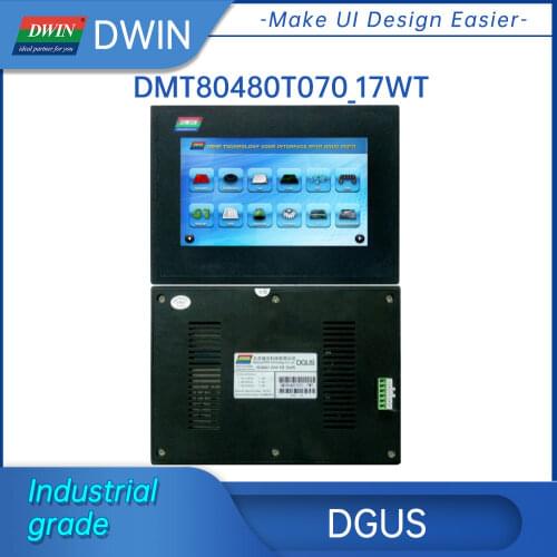 DWIN DGUS 7Inch TFT LCD Display Module 800*480 65K Colors Touch Panel Screen UART LCM High Light 900nit HMI with Shell
