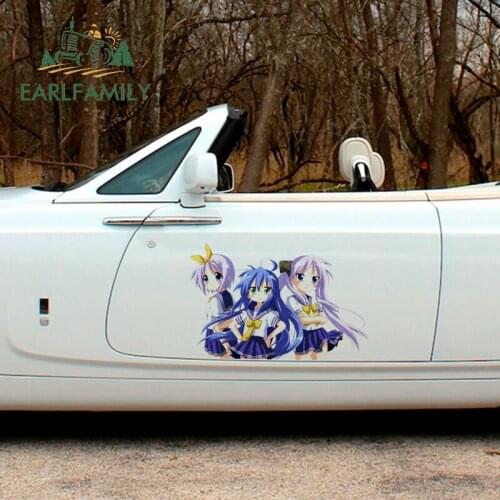 EARLFAMILY 43cm x 27.1cm For Lucky Star Fine Decal Waterproof Car Stickers Personality Cartoon Vinyl Decals Occlusion Scratch