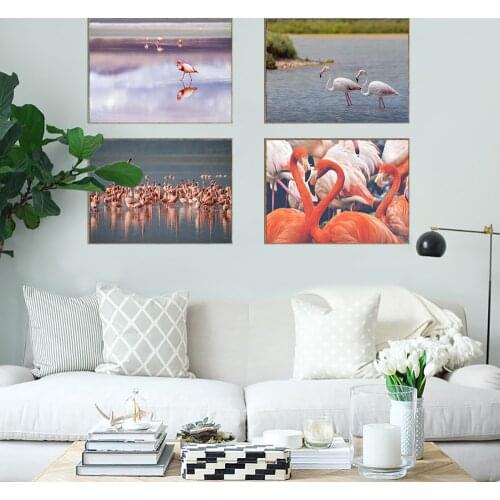Flamingos Pictures artistic photos Decorative Art Canvas painting Wall Art Picture For office Living Room Home Decor Full of art