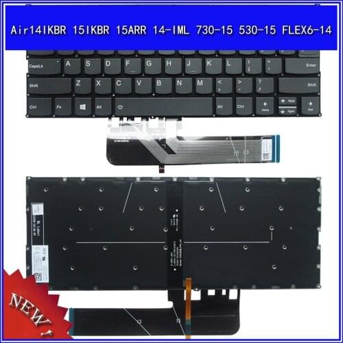 Laptop Keyboard for Lenovo Air14IKBR 15IKBR 15ARR 14-IML 730-15 530-15 FLEX6-14 Notebook Replace Keyboard