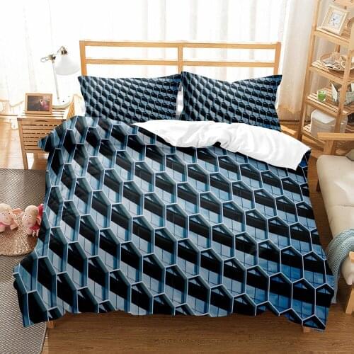 3D Space Duvet Cover Set Adult Bedding with King Comfortable and Elastic Home Textile Quilt Cover Comforter Bedding Sets 2-3pcs