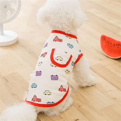 Miflame Summer Dog Clothes Funny Dog Vests For Puppy Clothes Pomeranian Schnauzer Clothes Breathable Pet Sleeveless Vests Lovely