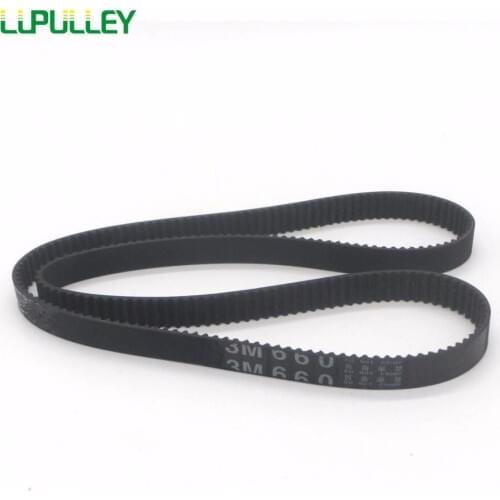 LUPULLEY 2PCS HTD3M Rubber Timing Belt 660/669/672/675/687/690/696/699/708/711/732mm Length 10mm/15mm Width Closed-Loop Type