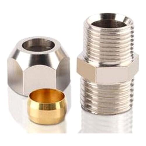 Copper Pipe Card Sleeve Fittings Card Sleeve PC8-02/6-01/10-03 Oil Pipe Threaded Straight Fittings