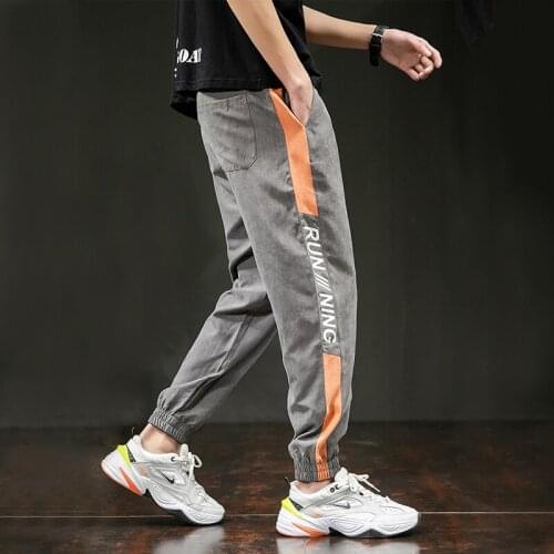 2021 Men Fashion Hip Hop Harem Pants Streetwear Elastic Waist Sweatpants Men Casual Multi-pocket Cargo Pants Men Jogger Pants