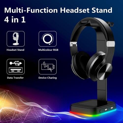 Earphone Desk Display Holder RGB Headphone Stand Headset Desk Bracket Holder Support PC Gamer Accessories