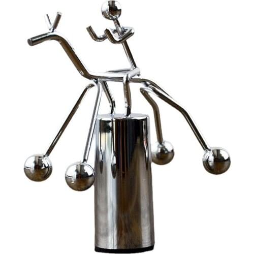New Design Home Decor Pendulum Newton Cradle Balance Ball Tumbler Desk Educational Toy Metal Horse Model