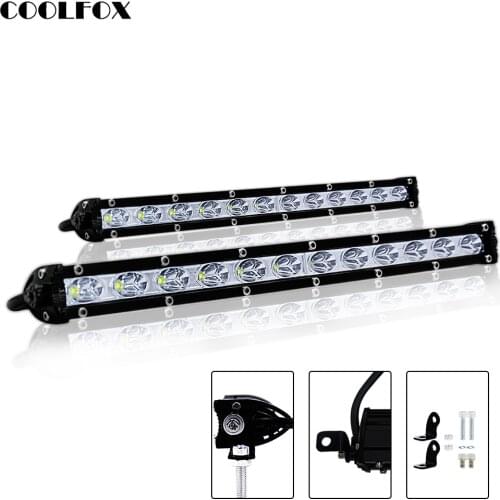 7" 13" 18W 36W 6000K off road Single Row LED Light Bar Waterproof Lamp for SUV Offroad Led Bar Driving Lights 4WD Truck 12V 24V