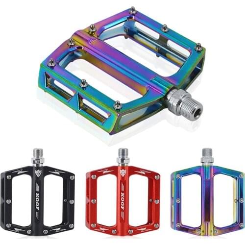 Colorful Mountain Bike Pedals Non-Slip Platform Pedals Waterproof Sealed Bearings Pedals Aluminum Alloy Bike Bicycle Flat Pedals