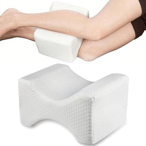 Memory Foam Knee Wedge Pillows Pain Relief Sleeping Between Legs Bed Cushion Align Spine Pregnancy Side Pad Leg Support Cushion