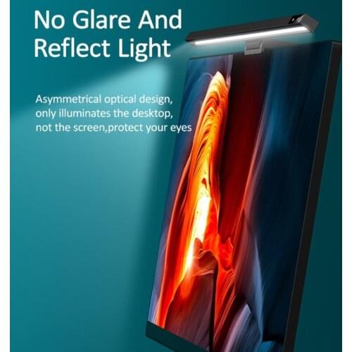 Screen Bar Desk Lamp Computer Laptop 3 Colors Stairless Dimming Hanging Table Lamp for LED Monitor Screen Light Reading