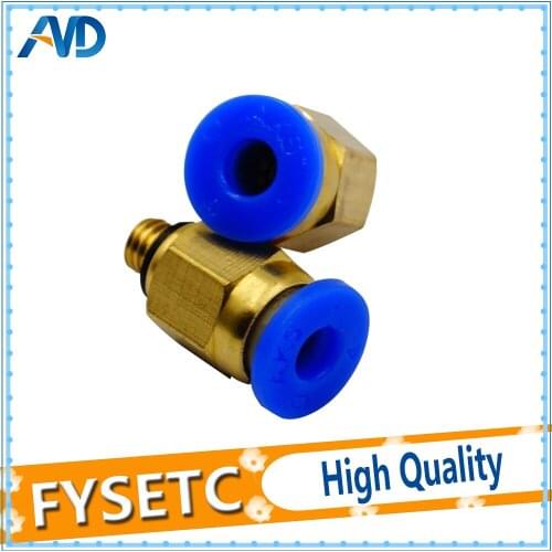 5PCS PC4-M6 Pneumatic Straight Fitting Connector for 4mm OD Tubing M6 6mm 3D Printer Parts