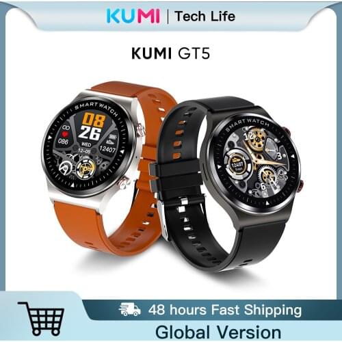 KUMI GT5 RGB Men Smart Watch Bluetooth Call Sport Fitness Heart Rate Blood Pressure Monitor IP68 Waterproof Smartwatch