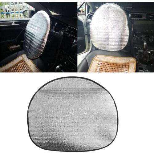 Sun Protection Visor Automotive Aluminum Foil Thicken Accessories Sunshade Cover Foldable Shield Car Steering Wheel Reflective