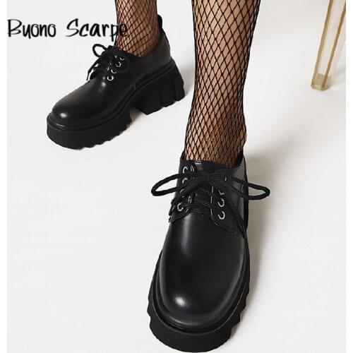 Flat Platform Women Single Shoes Punk Stylish Streetwear Gothic Shoes Ladies Chaussures Femme Thick Bottom Chunky Shoes Designer
