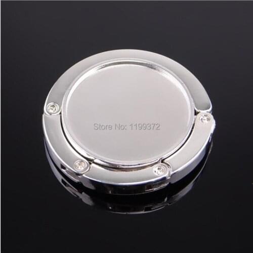 50pcs 45mm Diameter Metal Foldable Portable Purse Handbag Hook Table Hand Bag Hanger Holder Wedding Desk Folding