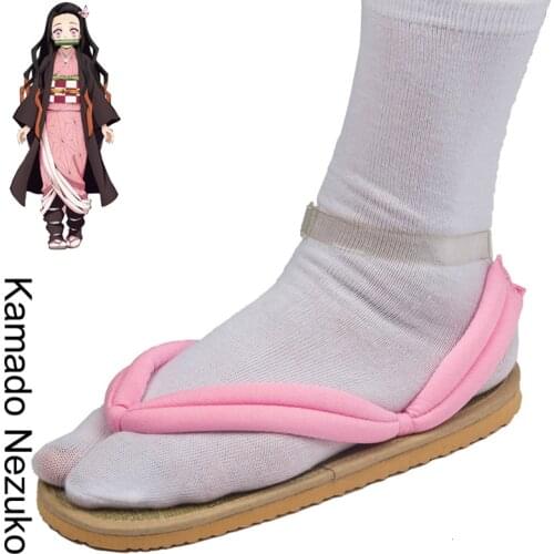 Demon Slayer Kimetsu no Yaiba Japanese wooden clogs Anime Kamado Tanjirou Kanroji Mitsuri Cosplay Costume all Character Shoes